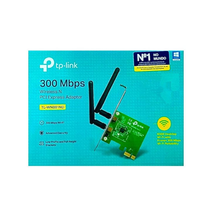 Placa de Rede Pci Wireless TP-link 300Mbps