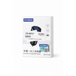 Carregador de carro 2Usb hyundai